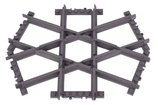 STS Klemmbausteine Eisenbahn Schiene 6-fach Kreuzung