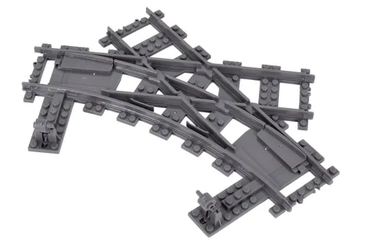 STS Klemmbausteine Eisenbahn Schiene Einzel-Lippen Weiche R40