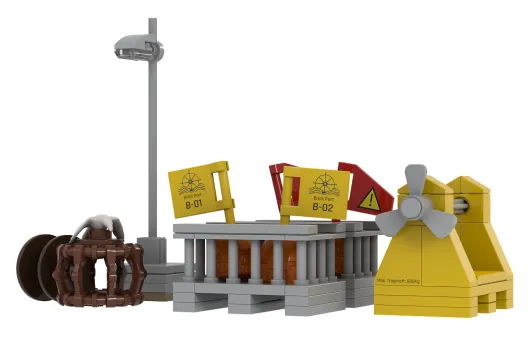 Stoneheap Klemmbausteine Kleines Hafenzubehör - 109 Teile