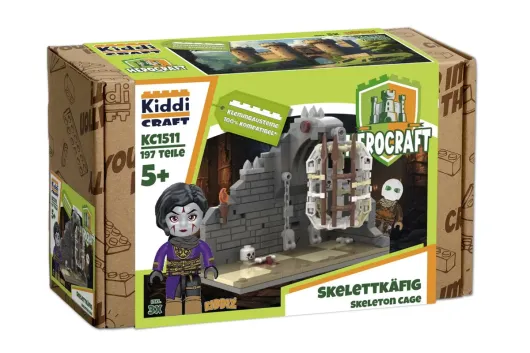 Kiddicraft Klemmbausteine Dungeon Skelettkäfig - 242 Teile