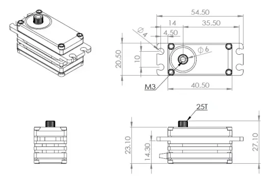 MKS HBL650SL HV Digital Servo brushless Taumelscheibenservo
