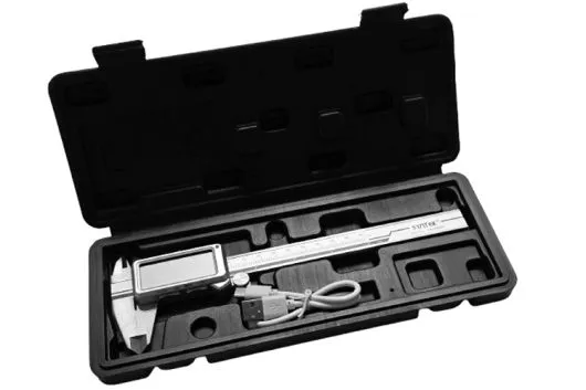 Hochpräzise Elektronische digitale Schiebelehre mit Akku 150mm Aufladbahr via USB-C