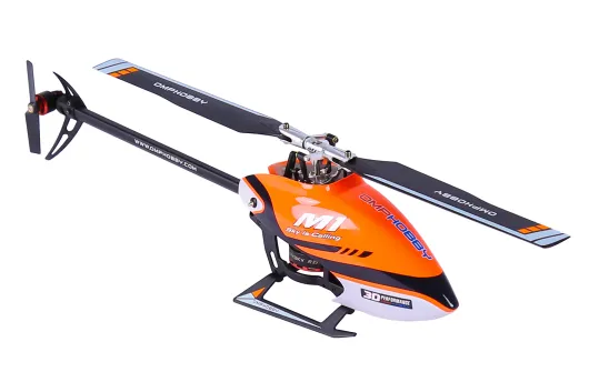 OMPHobby M1 V1 2025 in Orange BNF integrierter Futaba S-FHSS Empfänger, Anschluss für S-Bus und DSMX