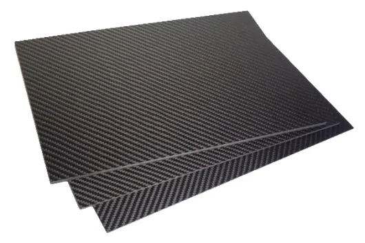 Vollcarbonplatte seidenmatt 40x30cm Stärke 2,0mm 1Stück