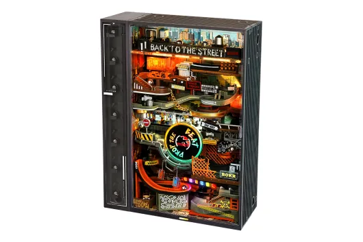 Lasercut Bausatz Kugelbahn "Hip-Hop-Straße" - 134 Teile