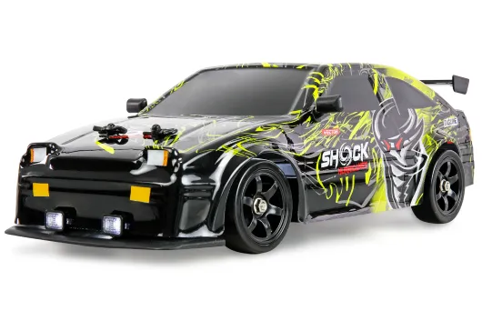 Amewi RC Auto Drift Sport Car S12 4WD in Gelb mit Raucheffekt 1:16 RTR