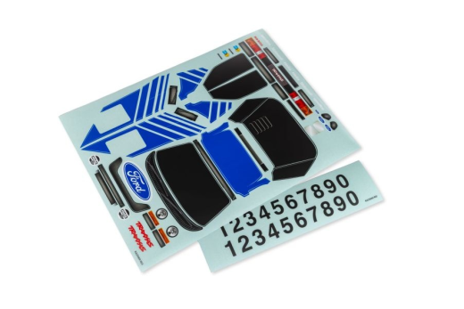 Traxxas Ersatzteile Ford RS200 Aufkleberbogen für MINI-Rally 1/16
