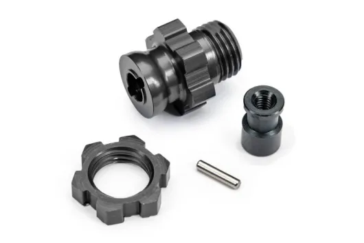 Traxxas Tuning Radmitnehmer 17mm mit Muttern in Grau (für TRX9080) für Rustler und Slash 1/10
