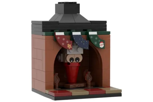 Stoneheap Klemmbausteine Der Weihnachtskamin - 88 Teile