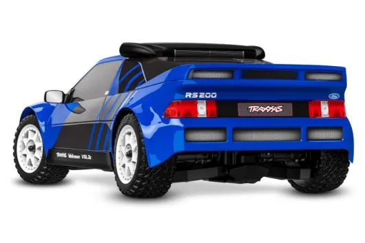 Traxxas Mini-Rally 1/10 VXL-Power 4x4 blau Ford RS200 RTR Brushless HD-Teile, mit Akku und Lader