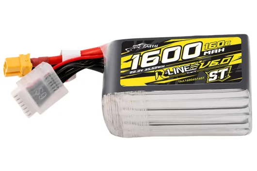Tattu R-Line V6 1600mAh 22,2V 160C 6S1P Lipo Akku mit XT60 Standard Version