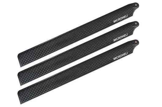 Microheli Tuning CFK 3Blatt Hauptrotorblätter für Blade Revolution 235CP