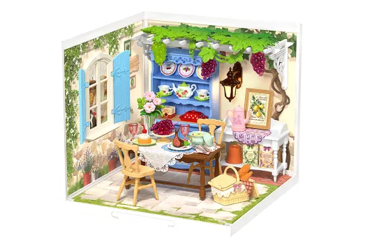 Lasercut Bausatz Standmodell DIY Miniature Haus Super Creator Serie Mittsommer-Traumgarten - 121 Teile