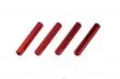 Abstandshalter M3 aus Aluminium in rot 4Stück 30mm