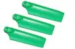OXY Ersatzteile 3Blatt Heckrotorblätter in grün 50mm für OXY3