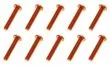 M3 Linsenkopfschraube M3x16mm aus Aluminium in dunkel orange eloxiert 10Stück