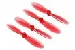 Rakonheli Propeller-Set 55mm für 1mm Welle in transparentem rot 2xCW und 2xCCW