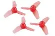 Rakonheli Propellerset 3Blatt in transparentem rot 4Stück für Brushless Whoop FPV