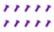 M3 Linsenkopfschraube M3x6mm aus Aluminium in violett eloxiert 10Stück