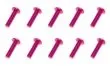 M3 Linsenkopfschraube M3x10mm aus Aluminium in pink eloxiert 10Stück
