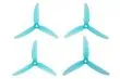 HQ Durable Prop Propeller POPO Quick Swap 5,1x4,6x3V1S aus Poly Carbonate in blau transparent je 2CW+2CCW