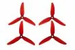 HQ Durable Prop Propeller POPO 5,1x3,1x3 aus Poly Carbonate in rot transparent je 2CW+2CCW