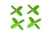 HQ Micro Whoop Vierblatt Propeller 1,2x1,3x4 (31mm) 2xCW und 2xCCW für 1mm Welle in grün
