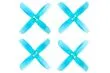 Gemfan Hulkie 4 Blatt Propeller 2 Zoll 2036 / 2X3,6X4 für 1,5mm Welle je 4xCW und 4xCCW in blau transparent