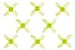 Gemfan 4Blatt Propeller in gelb transparent 1,2 Zoll 1220 / 1,2x2x3 31mm 1mm Welle 4xCW und 4xCCW