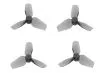 HQ Micro Whoop 3Blatt Propeller 31mm 2xCW und 2xCCW für 1mm Welle in grau transparent