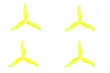 T-Motor Dreiblatt Propeller POPO T5146 aus Poly Carbonat in gelb pastell transparent 5,1x4,6x3 2xCW und 2xCCW