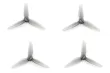 HQ Durable Propeller T3x1,5x3 mit 1,9/1,4/1,9mm Welle aus Poly Carbonate in grau transparent je 2xCW und 2xCCW