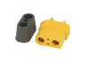 XT90i Buchse gelb - mit Schutzkappe und BattGo Pin