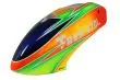 Microheli Fiberglas Haube Parrot in orange grünem Design für Align T-REX 470L
