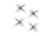 HQ Micro Whoop Vierblatt Propeller 40mm je 2xCW und 2xCCW für 1,5mm Welle in schwarz transparent
