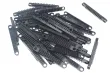 KBW Klemmbausteine Technik Zahnstange 1x8 mit PIN Löchern in schwarz 50Stück
