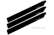 Microheli Hauptrotorblätter 180mm 3Blatt Satz aus Nylon Carbon Faser für OMPHobby M2 V2, EXP