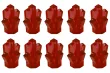 Klemmbausteine Kristall in rot transparent 10Stück