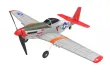 MODSTER RC Flugzeug MDX Warbird Mustang P-51D 400mm Elektromotor mit 6-Achs-Fluglagen RTF Mode 2 (Gas links)