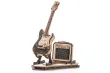 Lasercut Holzbausatz Standmodell Musikinstrument E-Gitarre 140 Teile
