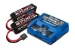 Traxxas Ladegerät SET mit EZ-Peak Live Dual Schnell-Lader 200Watt bis 26A (1-16A je Ausgang) und Akku 2x LiPo 6700mAh 4S 25C