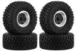 RC Crawler Scalezubehör 1/18 Räder Set 1,0Zoll 4x Aluminiumfelgen in schwarz mit Reifen 57x25mm für TRX-4M