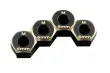 Samix Sechskant Radmitnehmer aus Messing in schwarz beschichtet 6mm je 1g 4Stück für TRX-4M