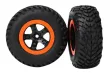 Traxxas Tuning SCT Reifen S1 auf Felgen in schwarz orange 2Stück für Slash 1/10