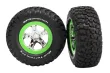 Traxxas Tuning BFGoodrich Reifen auf Felgen in chrom grün 2Stück hinten für Slash und Ford F-150 Raptor Fox 1/10