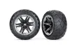 Traxxas Tuning Anaconda Reifen auf RXT 2,8 Felgen in schwarz chrom 2Stück für Rustler 1/10