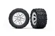 Traxxas Tuning Talon EXT Reifen auf RXT 2,8 Felgen in satin chrom 2Stück hinten für Rustler 1/10