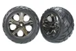 Traxxas Tuning Anaconda Reifen auf All-Star 2,8 Felgen in schwarz chrom 2Stück vorne für Stampede und Rustler 1/10