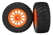 Traxxas Tuning Rally Reifen auf 2,2/3,0 Felgen in orange hinten 2Stück für Ford Fiesta 1/10
