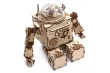 Lasercut Holzbausatz Funktionsmodell Orpheus Roboter mit Musikspieluhr 221 Teile